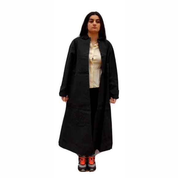 $4900 SALVATORE FERRAGAMO Women's Wool/ Cotton Trench Overcoat Coat Size 38 IT